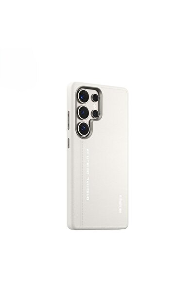 BLUEO Premium leather white leather phone case compatible with galaxy s25