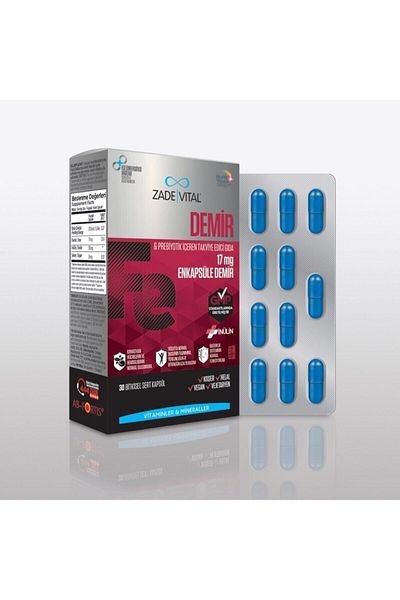 Zade Vital Iron Iron (1 BOX) 30 Capsules.