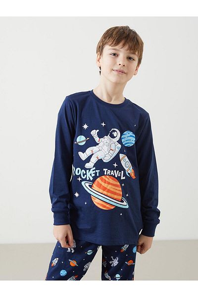 LC Waikiki Set de pijamale pentru băiat cu gât