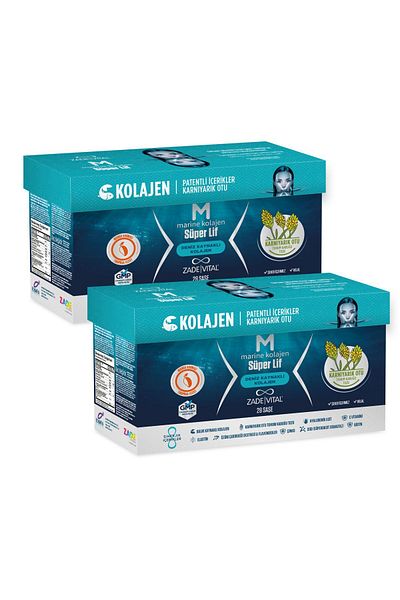 Zade Vital Marine Collagen Super Fiber Hydrolyzed Fish Collagen (56 Powder Bags) 2 Boxes