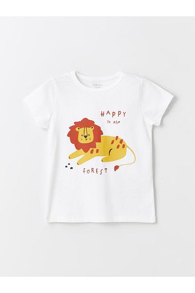 LC Waikiki Crew Neck Short Sleeve Printed Baby Boy Pajama Set (S4)