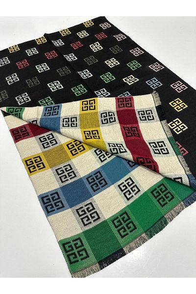 Lady colour Χειμερινό μαλλί Silk Premium Διπλής Όψης Ώμος ESR0208