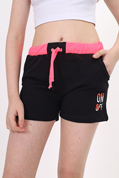 Toontoy Момичешки бродерирани шорти с еластична талия и джобове