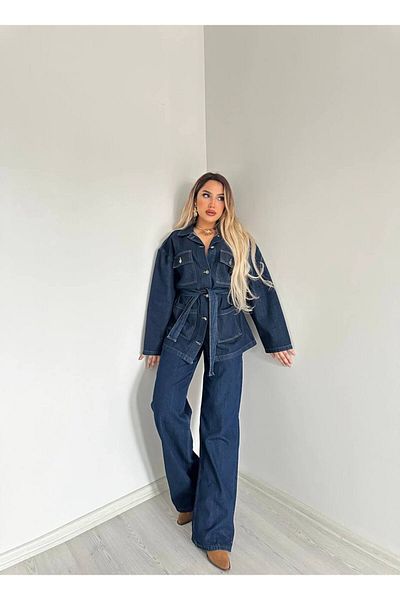 ZF BUTİK Jeansanzug mit Gürtel