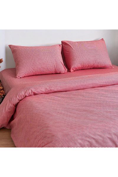 Prime Sleeks 100% Cotton Double Ranforce Duvet Cover Set Gingham 200X220 cm