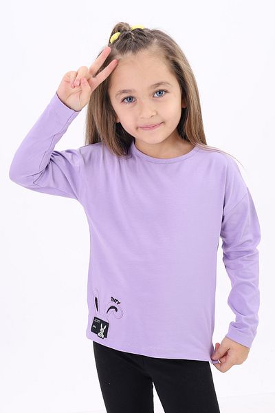 Toontoy Girl's Embroidery Detailed T-Shirt