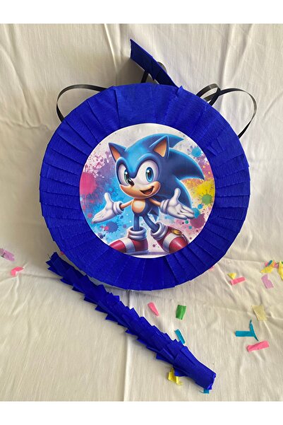 DokuzArı Sonic Pinyata (30cm) ve sopası lacivert