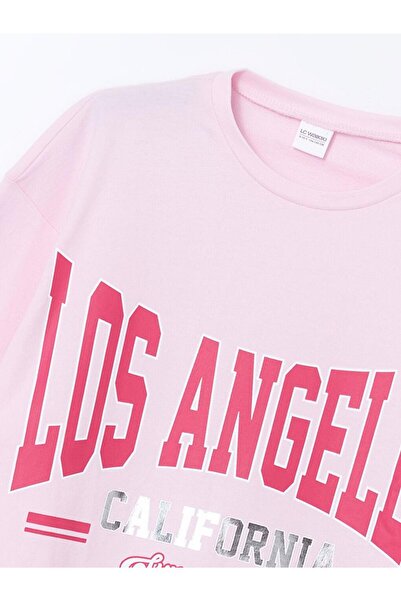 LC Waikiki Lcw Kids Girls Pink Crew Neck Pajamas Set - t t