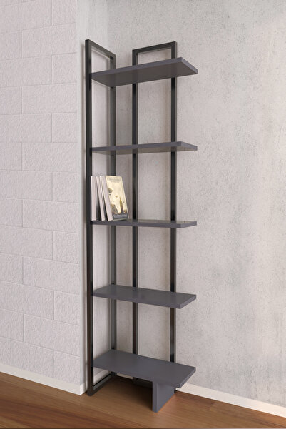 hediye kapında "Dalia" 5 Raflı Modern Köşe Kitaplığı Salon Ofis Çok Amaçlı De...