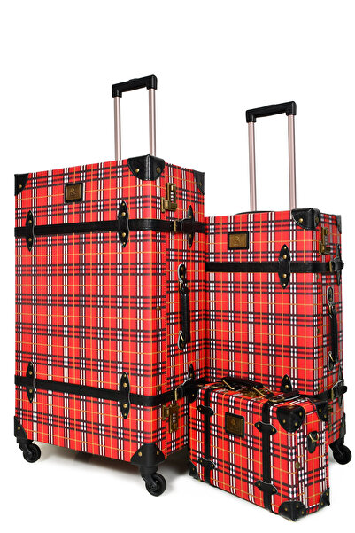 MORANO Classic Leather Bلكامل Moraraino 4 Pieces of شنط Travel Squat-Including the Lap and Lock Security