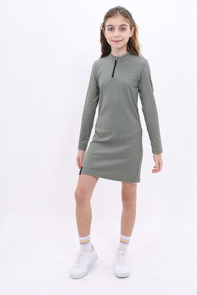 Toontoy Girl's Half Zipper Dress