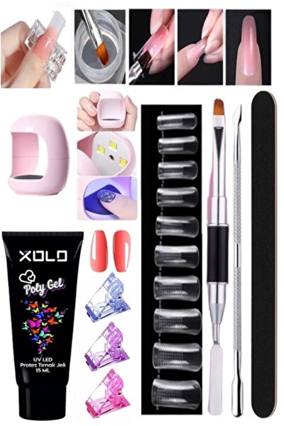 xolo 8 Parça Polijel Uygulama Seti Sevilen Renkler Serisi Poligel Akril Prote...