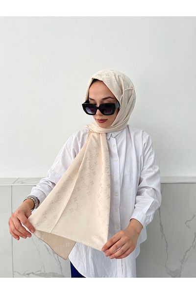 locella Σάλι Jacquard Latte - Μοντέλο JSL1322
