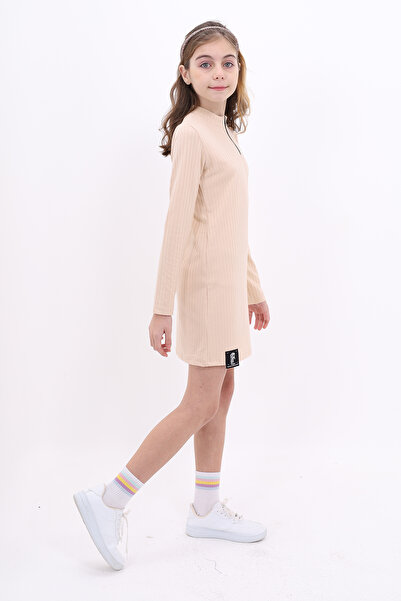 Toontoy Girl's Half Zipper Dress