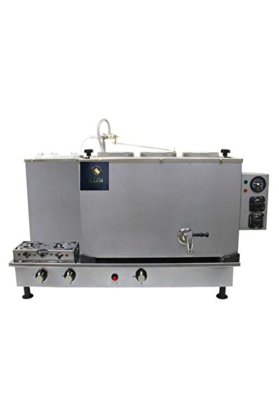 SAFİR 3 Gözlü Meşale Tipi Inoks Çay Kazanı Doğalgazlı Ce Belgeli Gazmer Onayl...