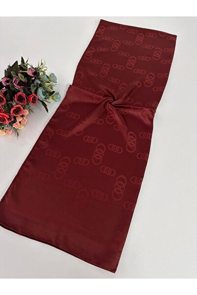 POLO CRAFT Темно-червоний шарф з візерунком «кільця» - JSL1414