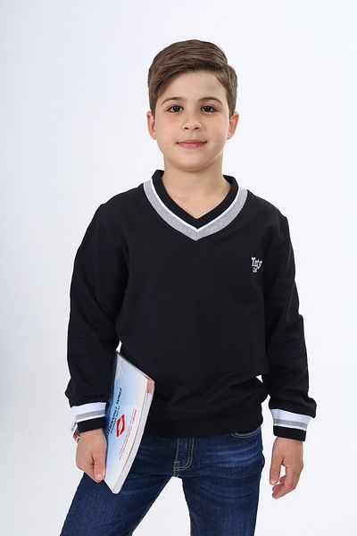 Toontoy Boys' Embroidered School Sweatshirt