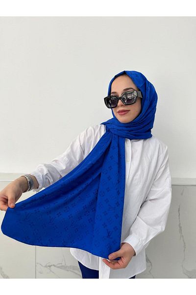 locella Σάλι Saks Blue Jacquard - JSL1308