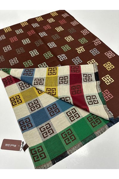 Lady colour Χειμερινό μαλλί Silk Premium Διπλής Όψης Διπλής Όψης Ώμος ESR0210
