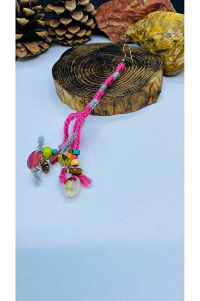 Porsuk Alternatif El yapımı etnik hippi bohem tekli küpe