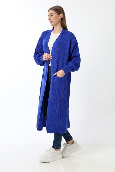 Devinka Women's Oversize Long Pocket Knitwear Cardigan