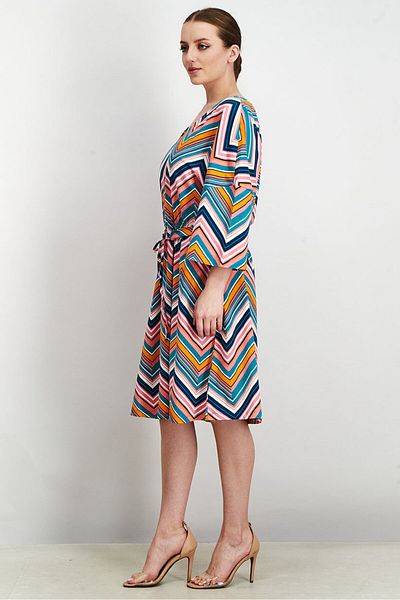 Tchibo Women Geometric Print Midi Dress, Pink