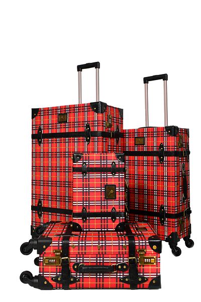 MORANO Classic Leather Bلكامل Moraraino 4 Pieces of شنط Travel Squat-Including the Lap and Lock Security