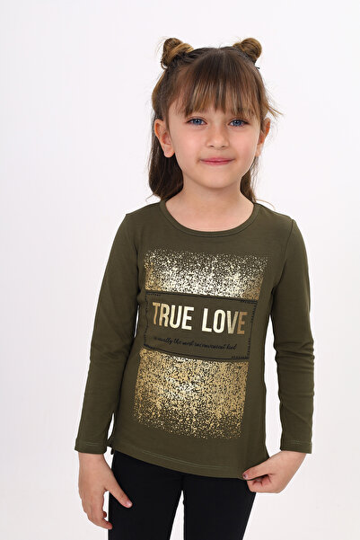 Toontoy Tricou pentru fetiță Varak cu imprimeu cu broderie de piatră