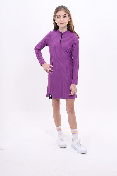 Toontoy Girl's Half Zipper Dress
