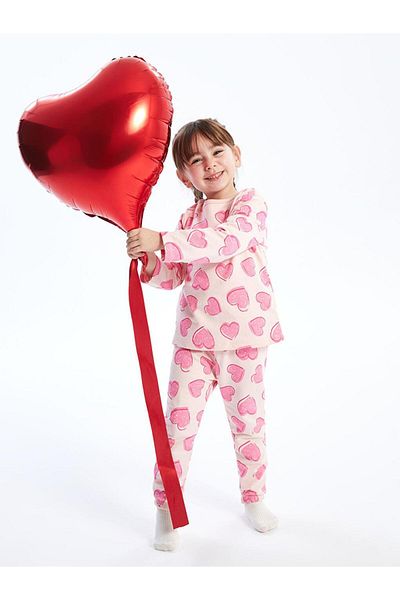 LC Waikiki Collar Printed Baby Girl Pajama Set (W3)