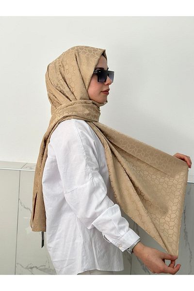 locella Σάλι Jacquard Moka - Μοντέλο JSL1225