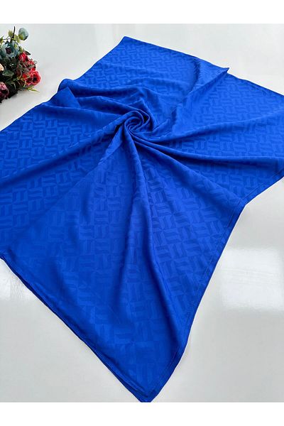 locella Saks Blue Jacquard Σάλι F Pattern - JSL1008
