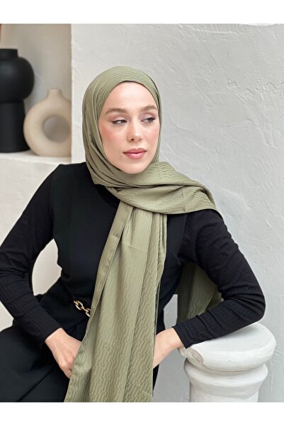 Modakaşmir Шовковиста серія жакардового шарфа з візерунком «шеврон»