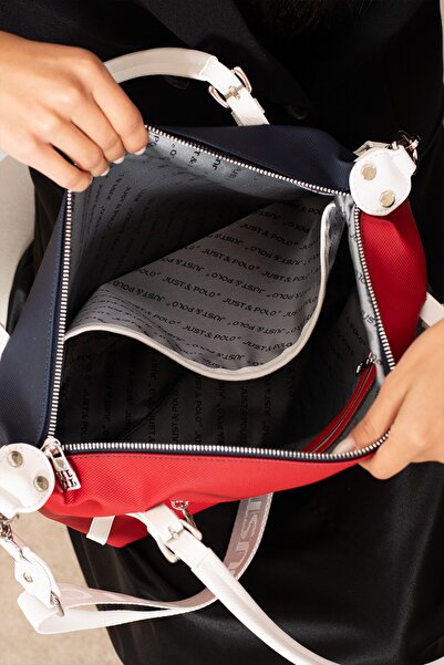 Just Polo Justpolo New Season Women's Black Large Size Shoulder Bag with Adjustable Long Strap