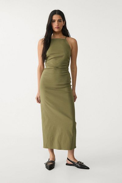 Stradivarius Midi halter dress