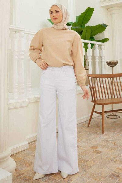 Neways 1067-Bol Leg Pantaloni Albi