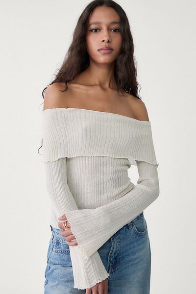 Stradivarius Sweater with a bardot neckline