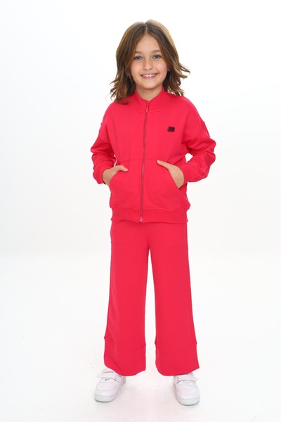 Toontoy Κοριτσίστικο κοστούμι φόρμας με κέντημα Mood