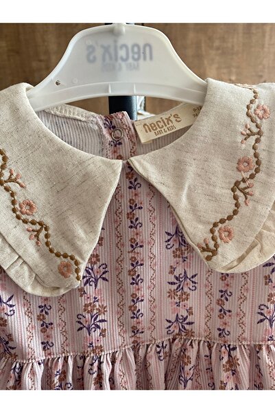 Baby Çiçek desenli bebek elbisesi, kız bebek elbisesi, bebek kıyafet