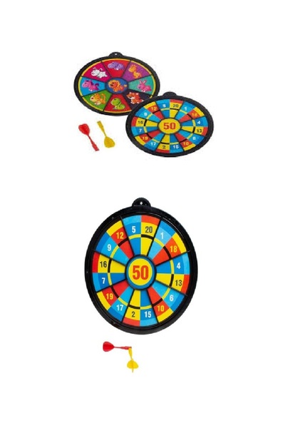 alpmodel Hayvan Desenli Sayılı Çift Taraflı 2 Mıktanıs Uçlu Dart 30 Cm