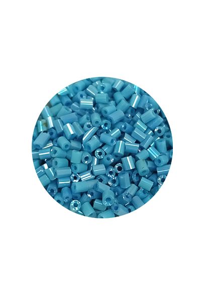 STUMBANNG Cut Glass Beads 2mm - 20 Grams - Cyan Blue -Bnc347