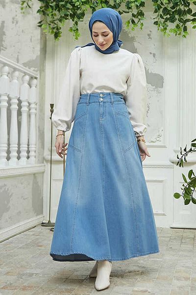 Neways 2195-Fusta Denim Mevlana Denim Albastru