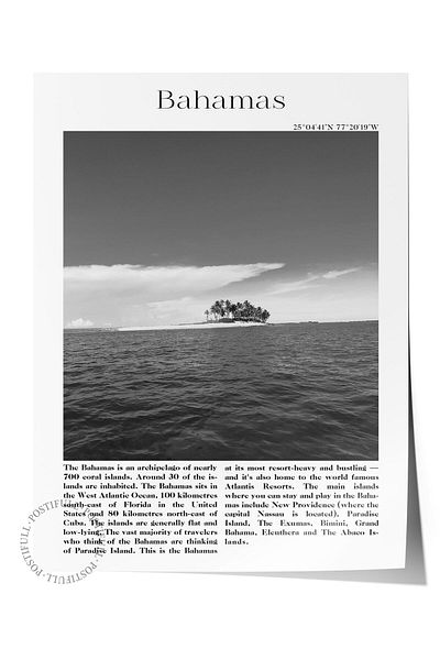 Postifull Bahama, poster cu tematică oraș, poster de perete fără încadrare, nr:30003