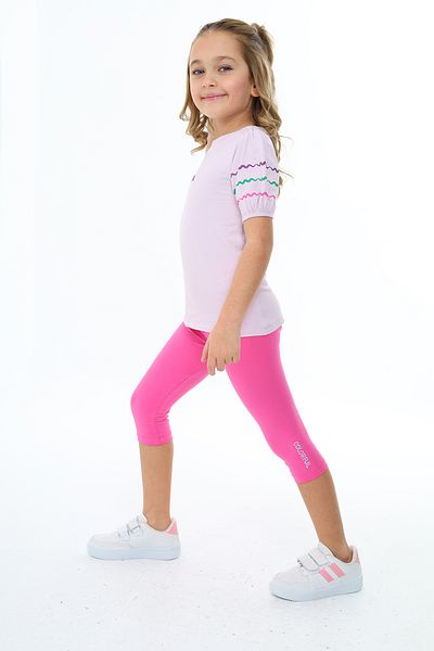 Toontoy Girl's Colorful Embroidered Capri Suit