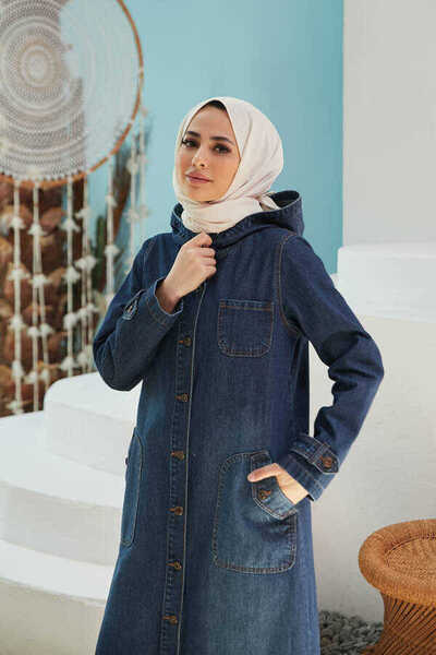 Neways Battal 6329 Denim Hooded - Dark Blue