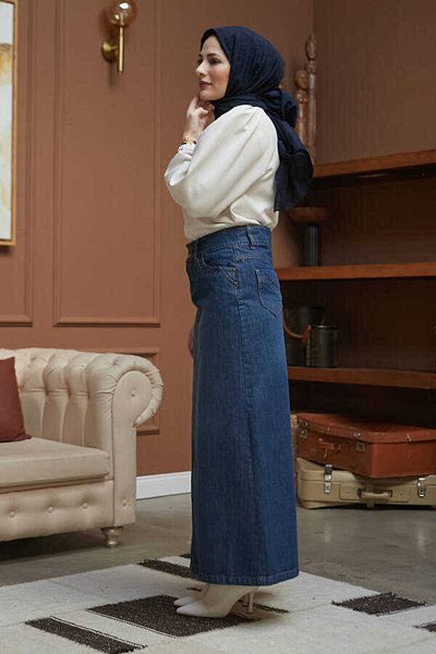 Neways 2058-FUSTA DENIM Albastru Inchis