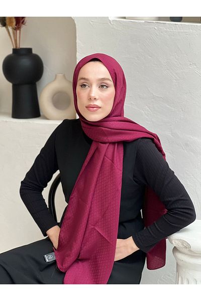 Modakaşmir Şal cu model de ritm perlat din seria Soft Jacquard