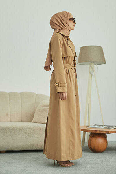 Neways 6604- Long Dark Beige Trench Coat - Trench