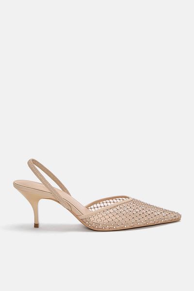 Pull & Bear Rhinestone high-heel shoes