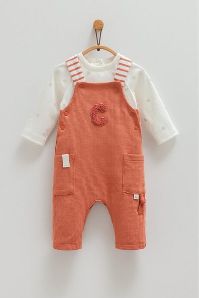 Caramell Salopet + Body Baby Boy Set